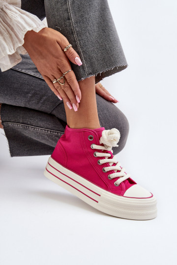 Scarpe casual con plateau nel colore rosa Aineri 2