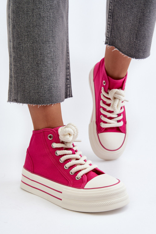 Scarpe casual con plateau nel colore rosa Aineri