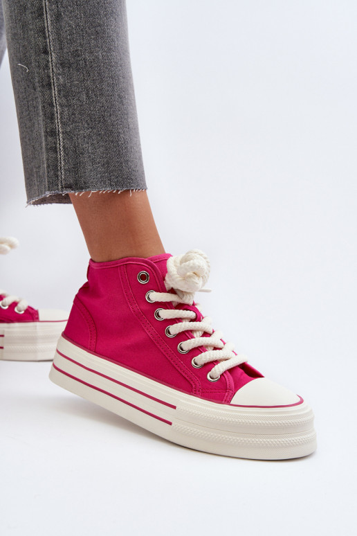 Scarpe casual con plateau nel colore rosa Aineri