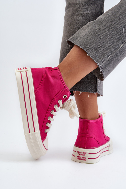Scarpe casual con plateau nel colore rosa Aineri