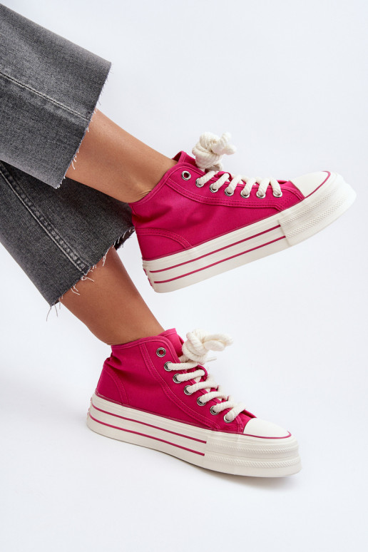 Scarpe casual con plateau nel colore rosa Aineri