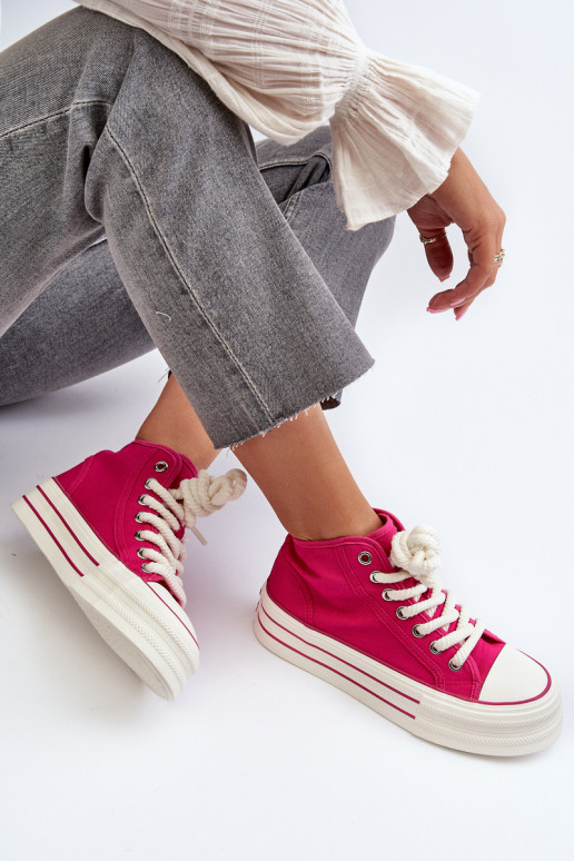 Scarpe casual con plateau nel colore rosa Aineri