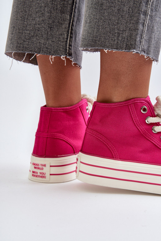 Scarpe casual con plateau nel colore rosa Aineri