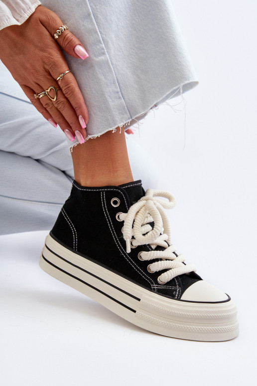 Scarpe casual con plateau in colore nero Aineri Scarpe casual con plateau in colore nero Aineri