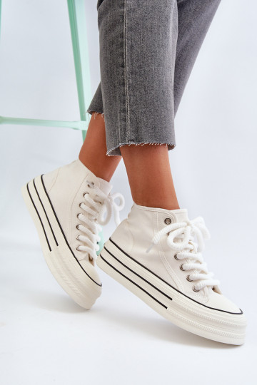 Scarpe casual con plateau in colore bianco Aineri 2