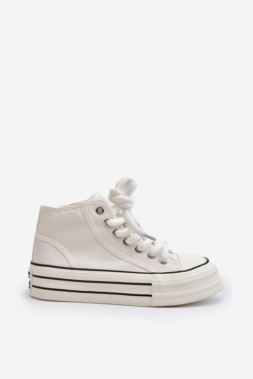 Scarpe casual con plateau in colore bianco Aineri
