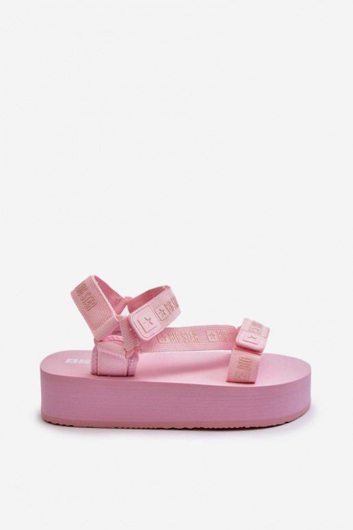 Sandali da donna con plateau Big Star NN274A529 colore rosa