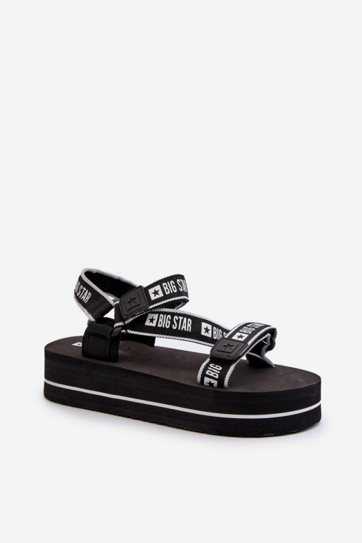 Sandali da donna con plateau Big Star NN274A525 colore nero