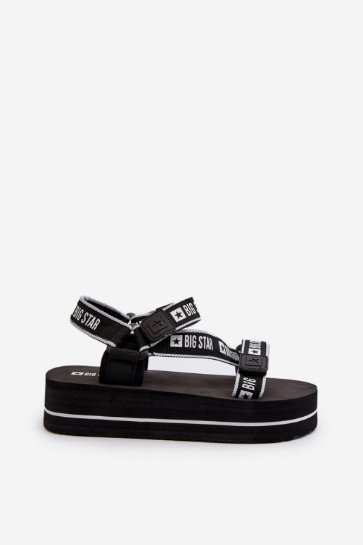 Sandali da donna con plateau Big Star NN274A525 colore nero