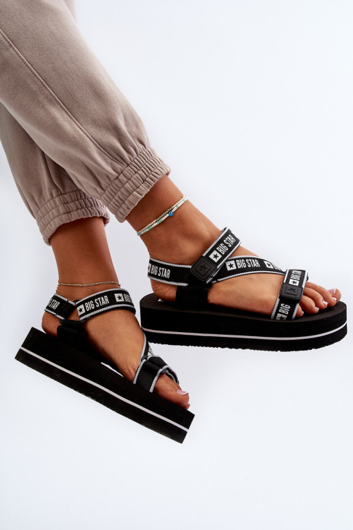 Sandali da donna con plateau Big Star NN274A525 colore nero