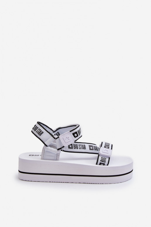Sandali da donna con plateau Big Star NN274A526 colore bianco