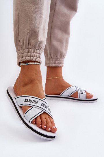 Pantofole da donnaPantofole leggerej Podeszwie Big Star NN274A509 bianco