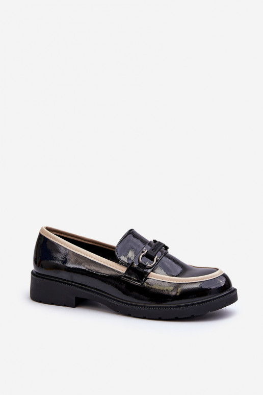 Scarpe da donna in vernice Mocassini S.Barski HY336A colore nero