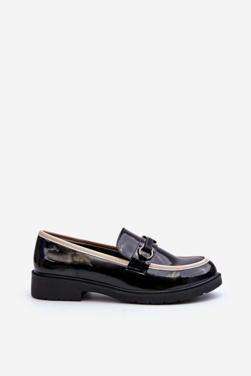 Scarpe da donna in vernice Mocassini S.Barski HY336A colore nero