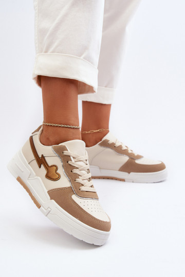 Scarpe modello sneakers con plateau Zeparine beige