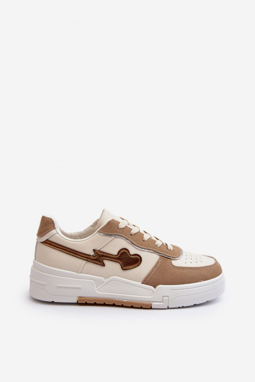 Scarpe modello sneakers con plateau Zeparine beige