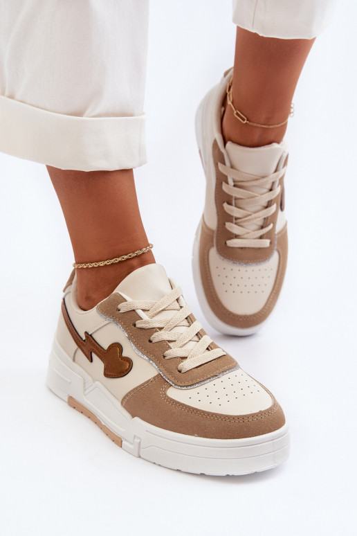 Scarpe modello sneakers con plateau Zeparine beige