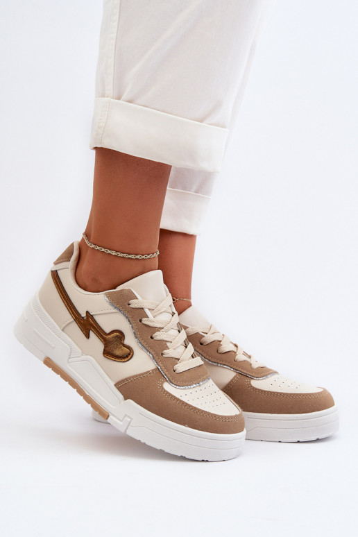 Scarpe modello sneakers con plateau Zeparine beige