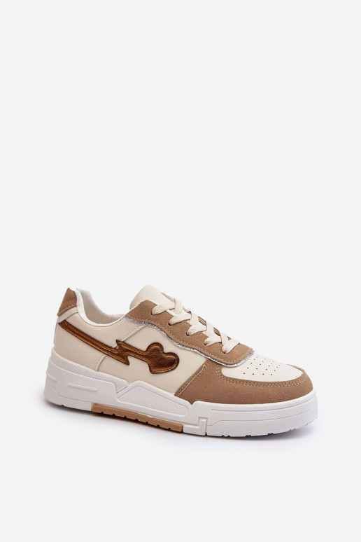 Scarpe modello sneakers con plateau Zeparine beige