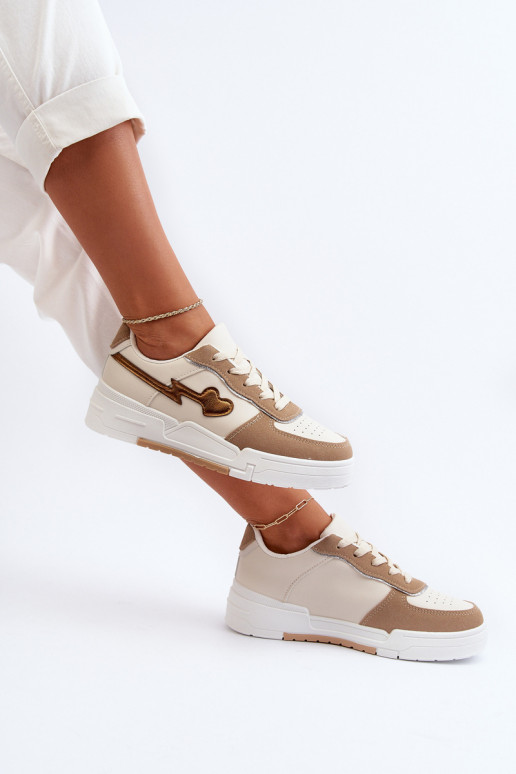 Scarpe modello sneakers con plateau Zeparine beige