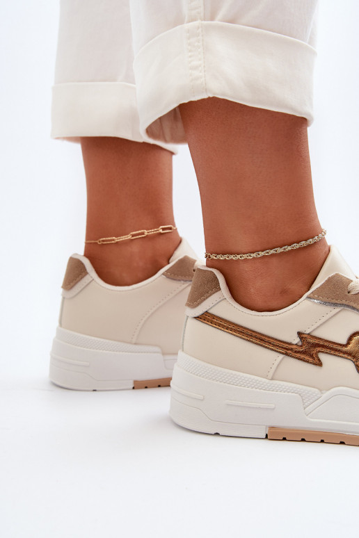 Scarpe modello sneakers con plateau Zeparine beige