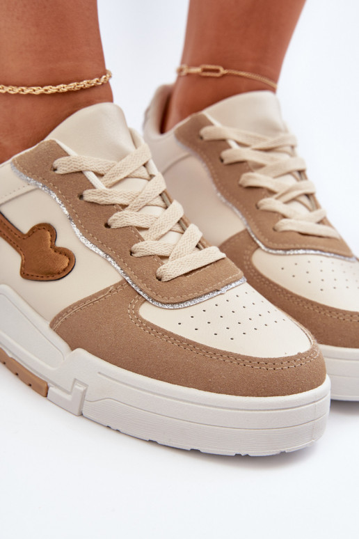 Scarpe modello sneakers con plateau Zeparine beige