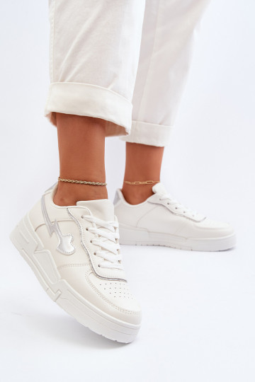 Scarpe modello sneakers con plateau in colore bianco Zeparine 2