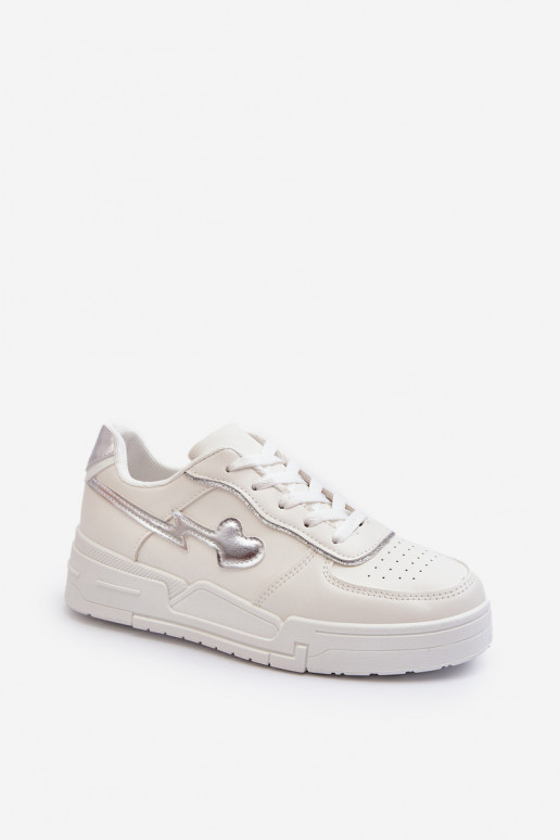 Scarpe modello sneakers con plateau in colore bianco Zeparine