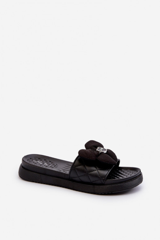 Ciabatte da donna con ornamenti Platformie colore nero Cedrella