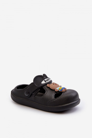 Pantofole Bambini Pantofole leggere con ornamenti colore nero Opleja