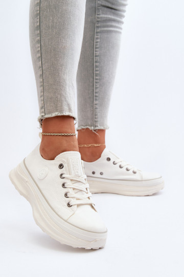 Scarpe da donna con suola massiccia alla moda Big Star NN274126 colore bianco