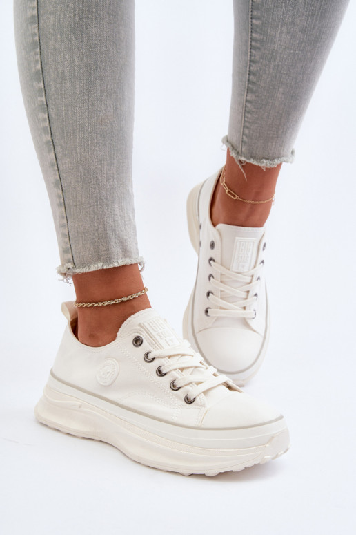Scarpe da donna con suola massiccia alla moda Big Star NN274126 colore bianco