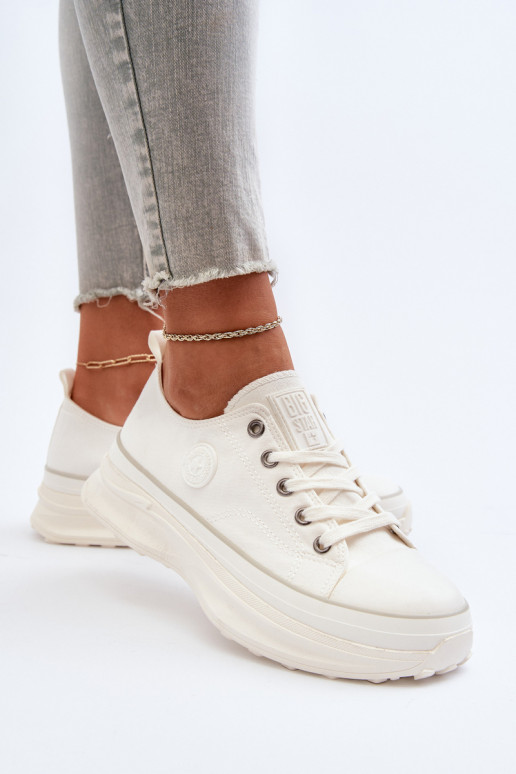 Scarpe da donna con suola massiccia alla moda Big Star NN274126 colore bianco
