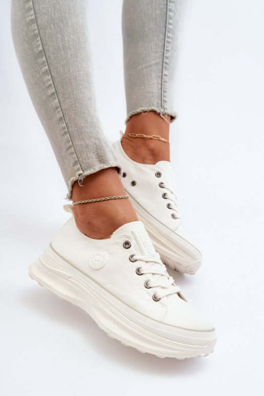 Scarpe da donna con suola massiccia alla moda Big Star NN274126 colore bianco