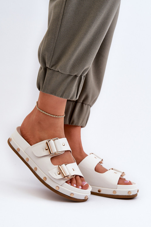 Infradito da donna con plateau Big Star NN274081 bianco