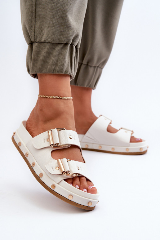 Infradito da donna con plateau Big Star NN274081 bianco