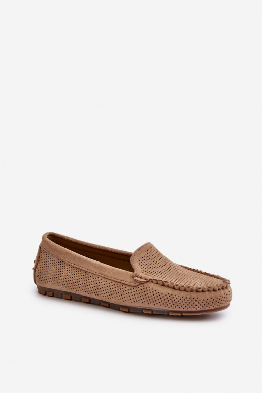 Mocassini eleganti in camoscio beige Ranica