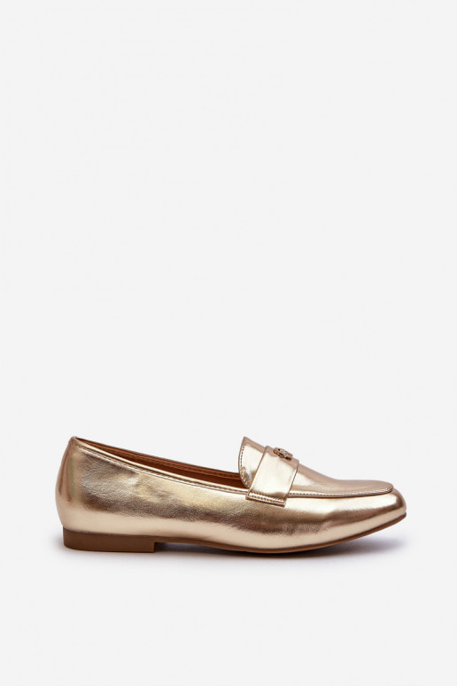 mocassini da donna con tacco largo in Sylvaine oro