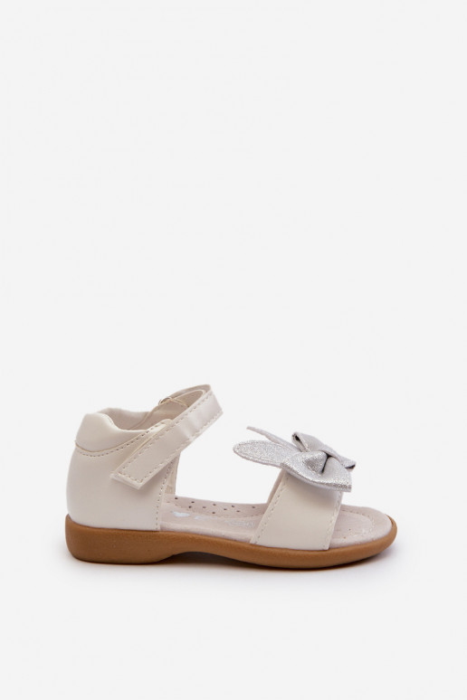 Sandali da bambino con nastri con chiusure adesive in Wistala bianco
