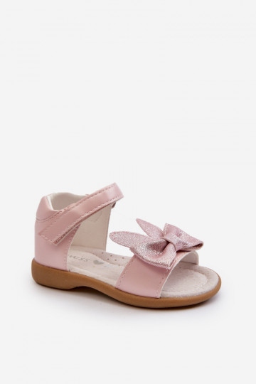 Sandali per bambini con nastri con chiusure adesive rosa Wistala