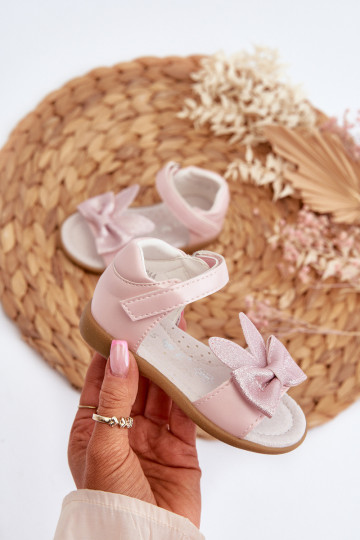 Sandali per bambini con nastri con chiusure adesive rosa Wistala 2