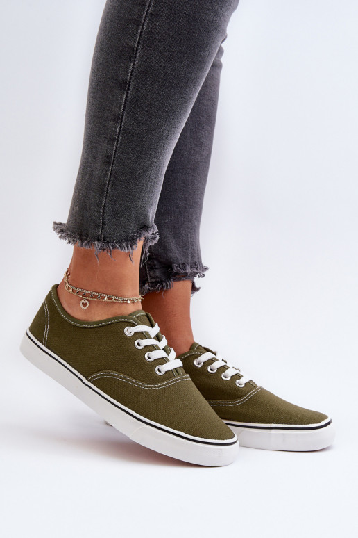 Sneakers Sneakers modello classico in colore kaki Olvali