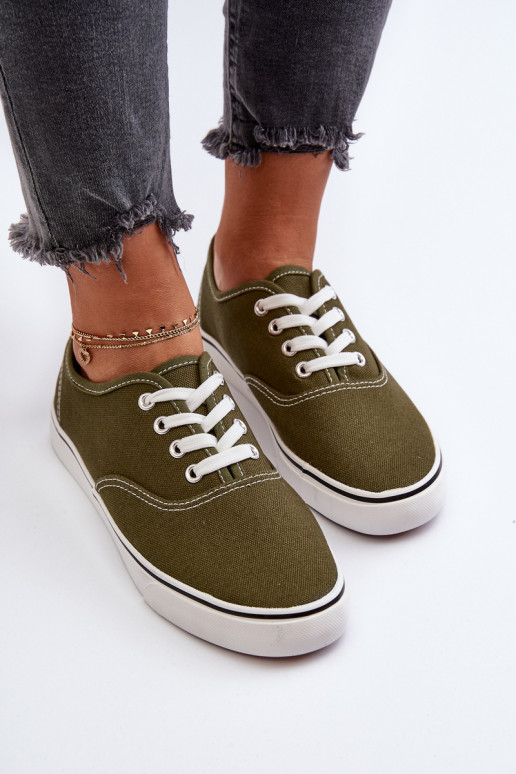 Sneakers Sneakers modello classico in colore kaki Olvali