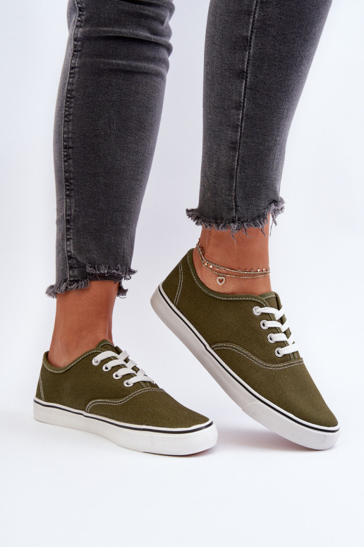 Sneakers Sneakers modello classico in colore kaki Olvali