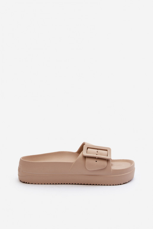 Big Star NN274A666 sandali leggeri con plateau e fibbie beige