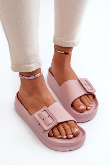 Big Star NN274A663 sandali leggeri con plateau e fibbie in colore rosa