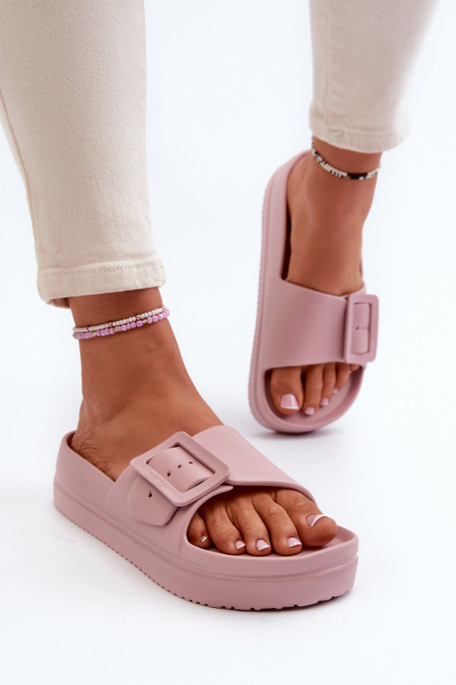 Big Star NN274A663 sandali leggeri con plateau e fibbie in colore rosa