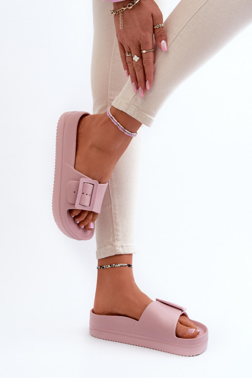 Big Star NN274A663 sandali leggeri con plateau e fibbie in colore rosa