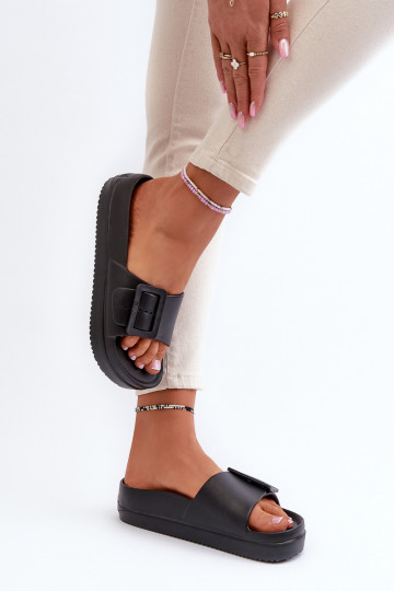 Infradito leggere con fibbia platform Big Star NN274A662 nere 2