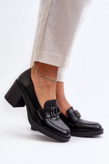 scarpe col tacco con ornamenti in Nedarea nera 2